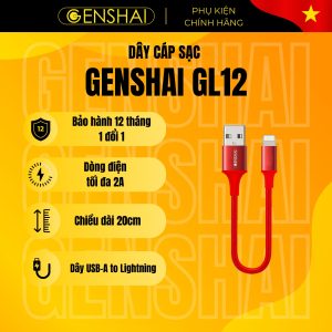 Cáp sạc iPhone Lightning chính hãng GENSHAI GL12