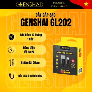 Cáp sạc iPhone Lightning GENSHAI GL202 20cm chính hãng