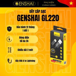 Cáp sạc iphone Lightning GENSHAI GL220 chính hãng