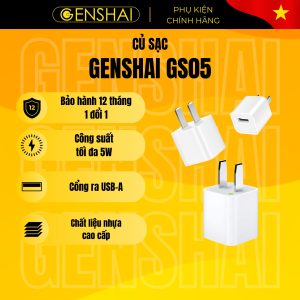 Củ sạc GENSHAI GS05 chính hãng cho điện thoại di động và máy tính bảng