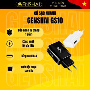 Củ sạc nhanh 18W GENSHAI GS10 chính hãng các điện thoại di động và máy tính bảng