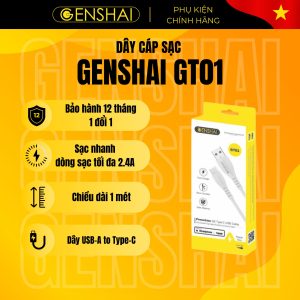 Cáp sạc GENSHAI GT01 Type C chính hãng